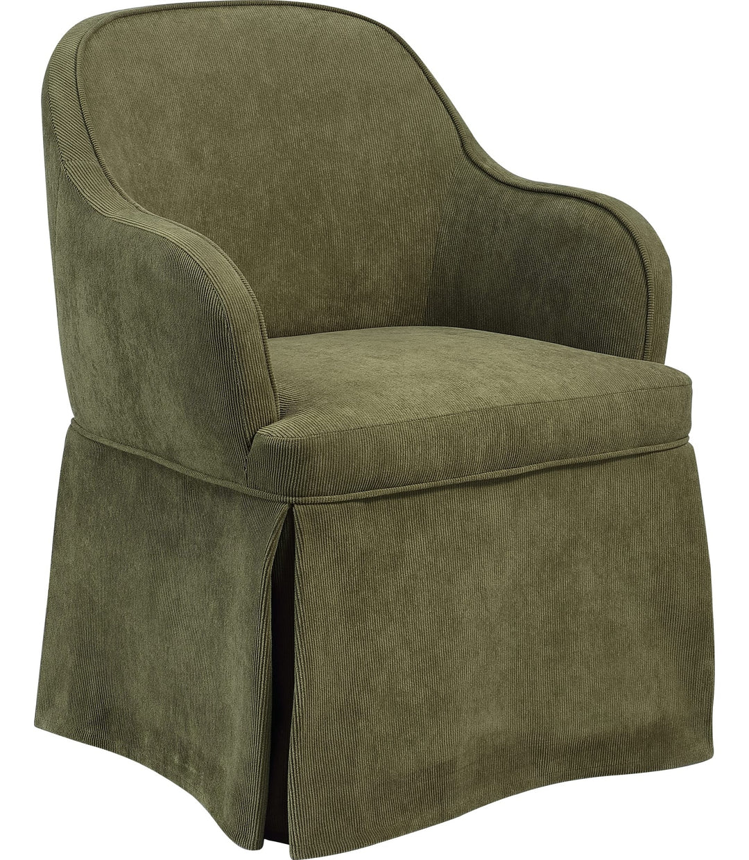 Beckett Upholstered Dining Chair in Moss — product view on a white background
