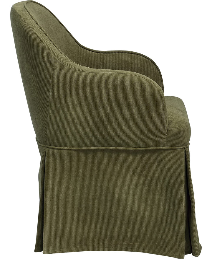 Beckett Upholstered Dining Chair in Moss — product view on a white background