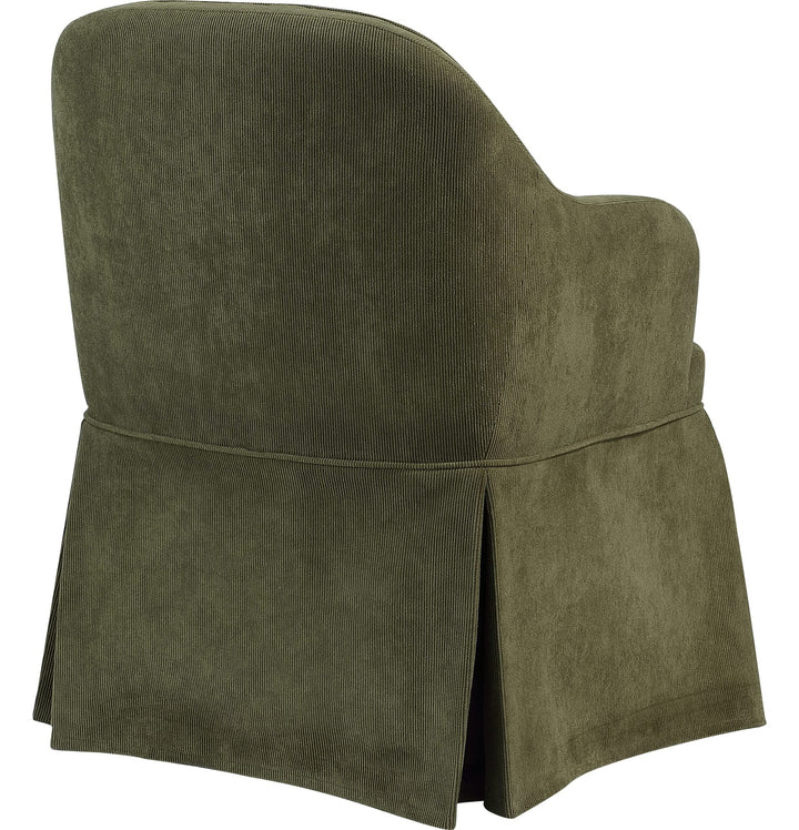 Beckett Upholstered Dining Chair in Moss — product view on a white background