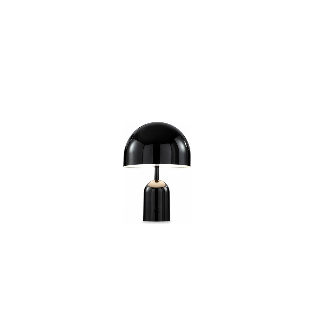 Bell Portable Light by Tom Dixon in High-Gloss Black on white