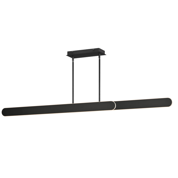 Belt Adjustable Linear Pendant by ET2 Lighting in Black, front view