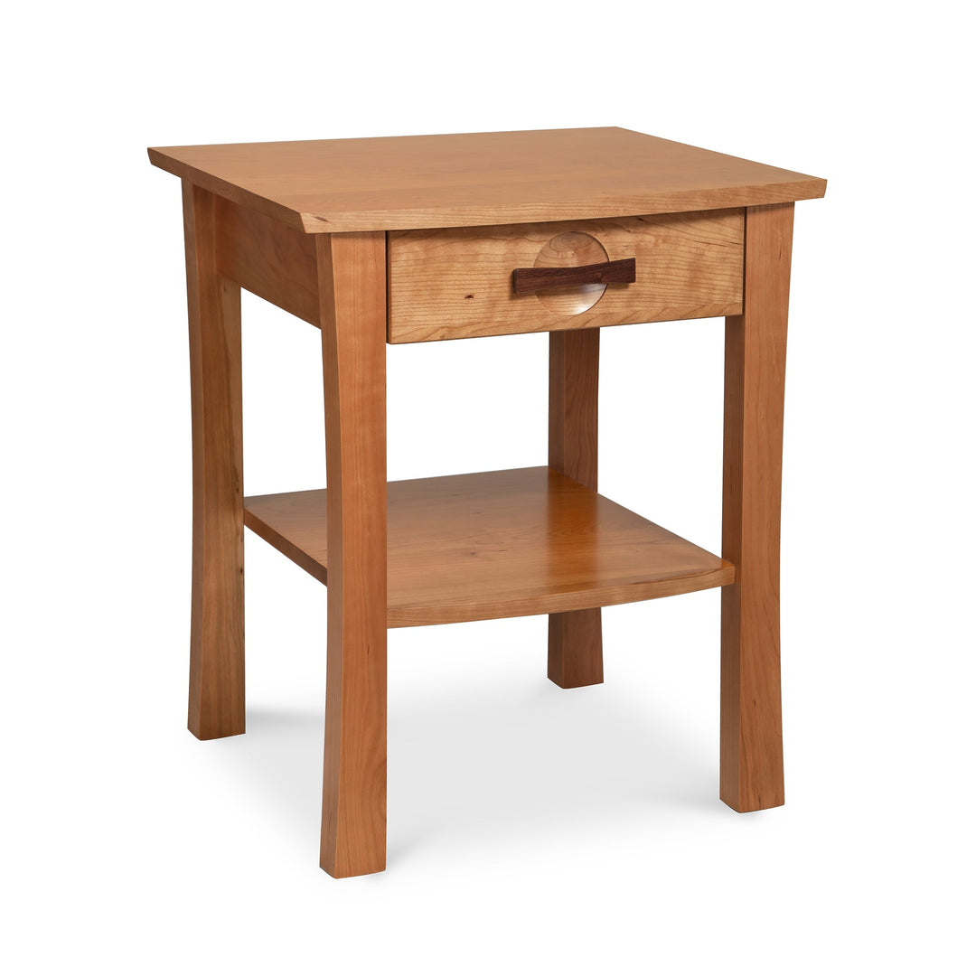 Berkeley 1-Drawer Open Shelf Nightstand on a clean background