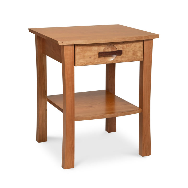 Berkeley 1-Drawer Open Shelf Nightstand on a clean background