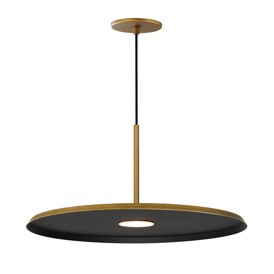 Berliner 20" LED Pendant by ET2 Lighting in Antique Brass finish