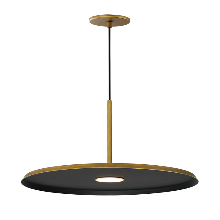 Berliner 20" LED Pendant by ET2 Lighting in Antique Brass finish
