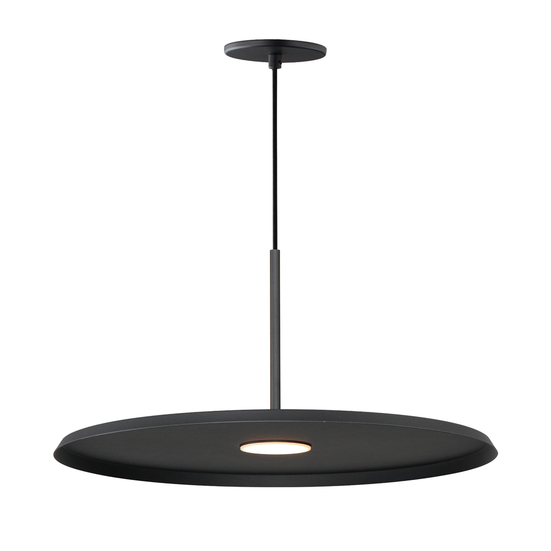 Berliner 20" LED Pendant by ET2 Lighting in Black, front view