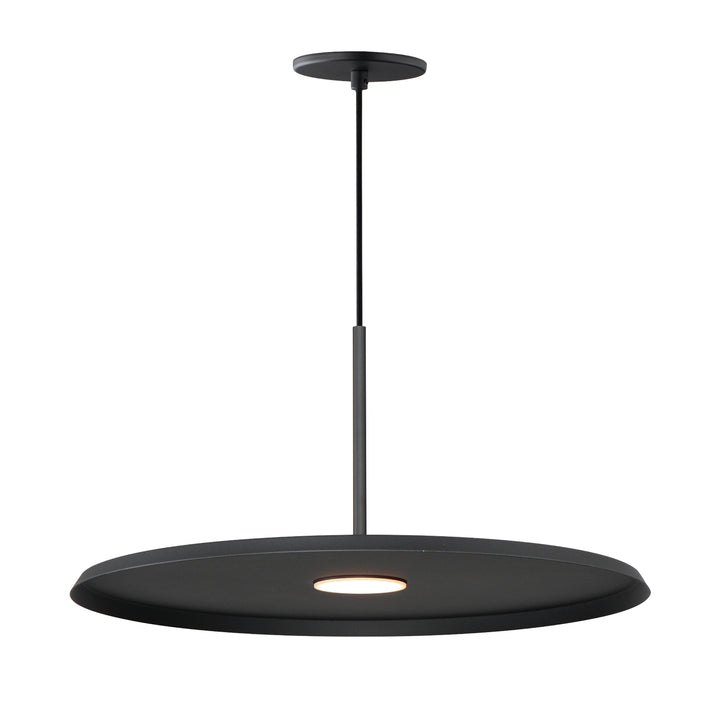 Berliner 20" LED Pendant by ET2 Lighting in Black, front view