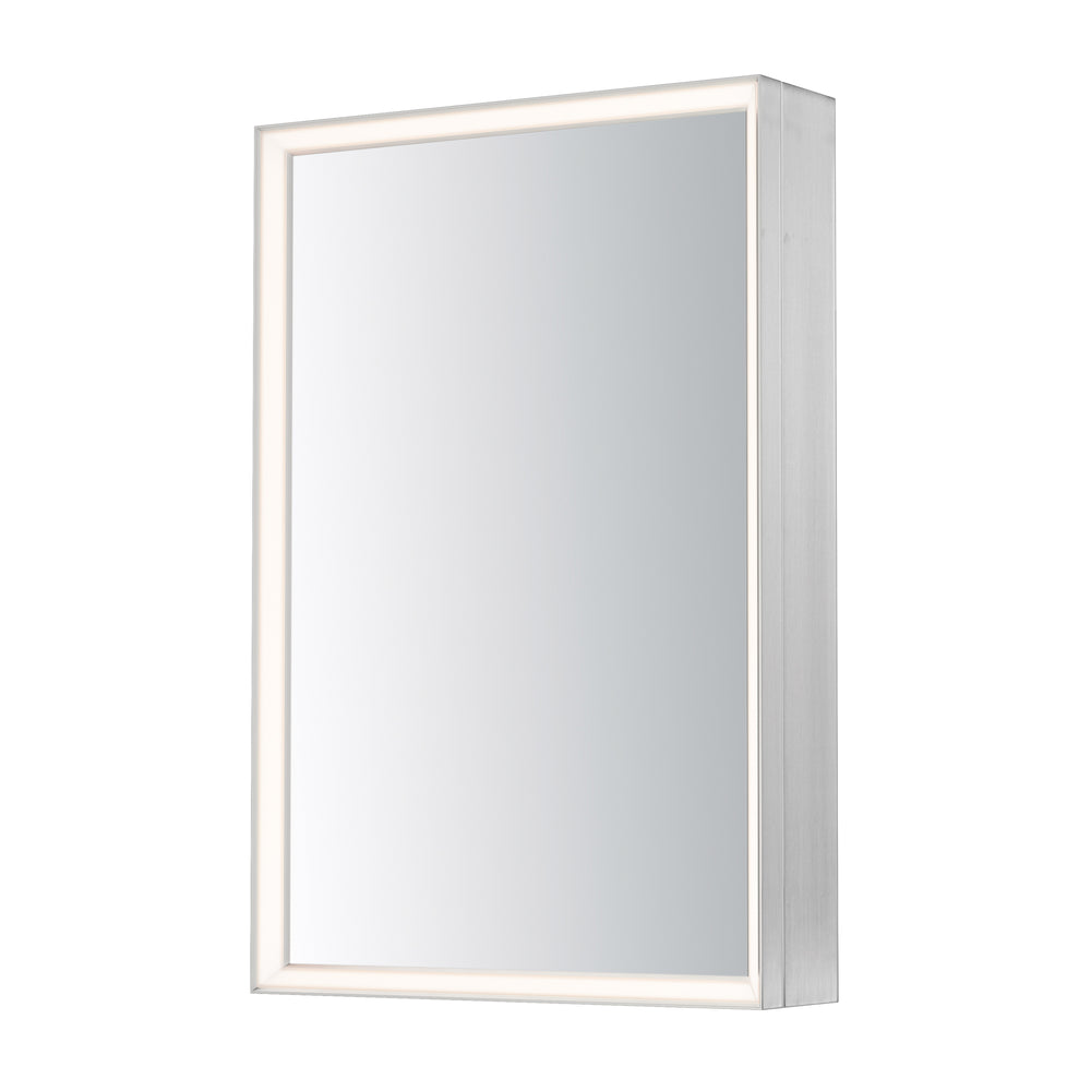 Bevel 24" x 36" Medicine Cabinet LED Mirror-3000K by ET2 Lighting in Satin Nickel finish