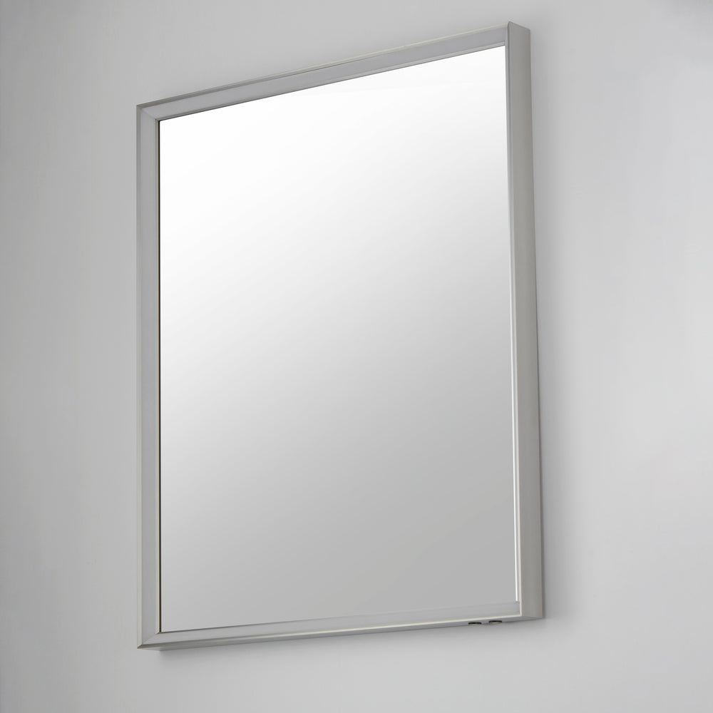 Bevel 30" x 36" LED Mirror by ET2 Lighting, styled view 1