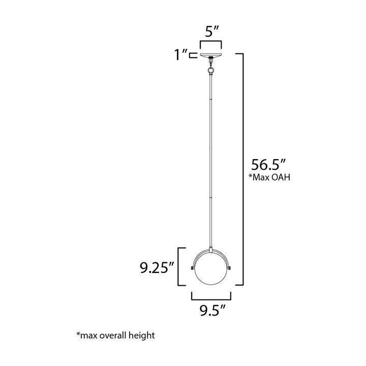 Duke 10 Single Pendant by Studio M Lighting – line drawing