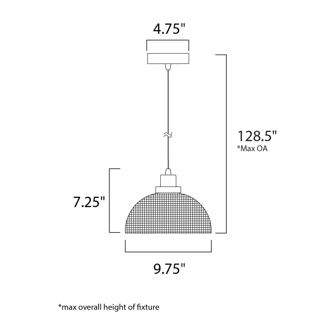 Geist 48 LED Pendant by Studio M Lighting – line drawing