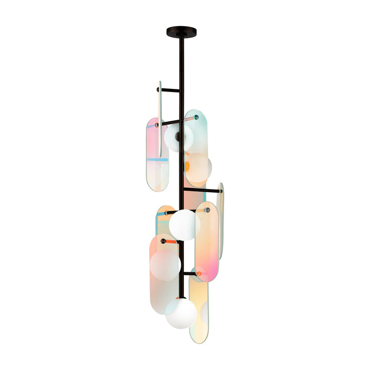 Megalith - Stone Megalith 5-Light Vertical Pendant by Studio M Lighting in Brushed Bronze