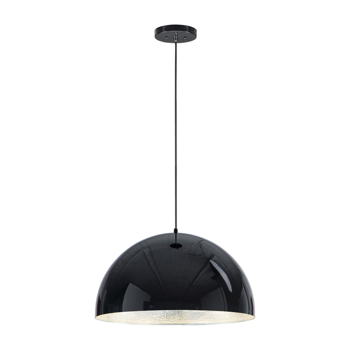 Hemisphere LED 24 Pendant by Studio M Lighting in Gloss Black / Aluminum