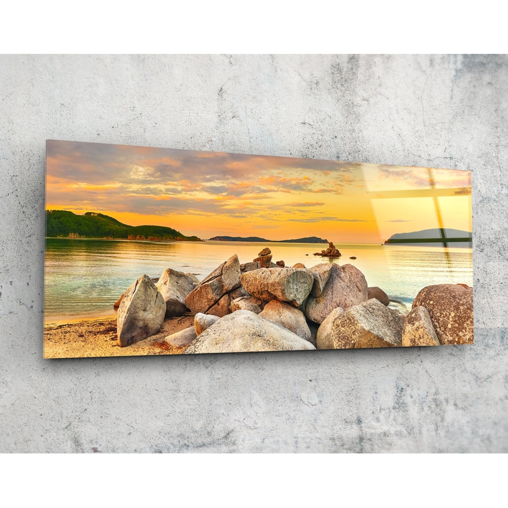 Beach Glass Wall Art (36"x14").