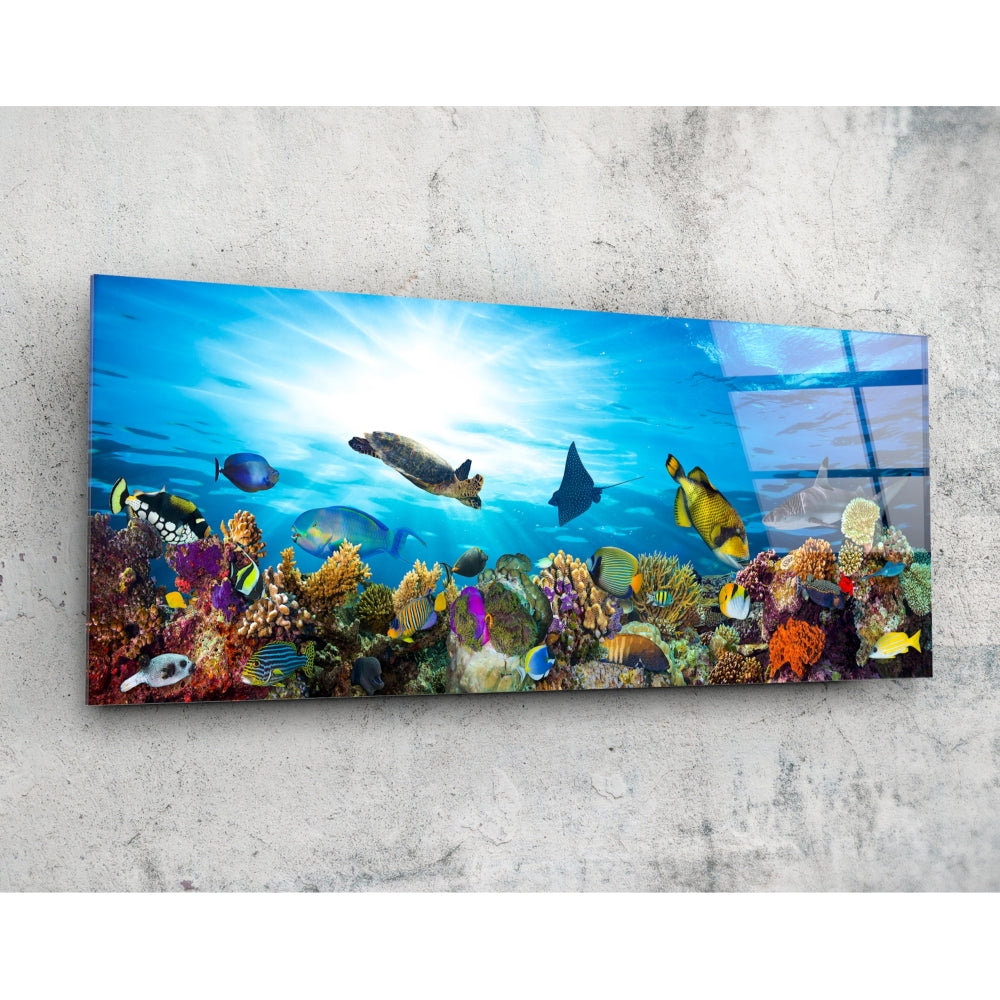 Sea Glass Wall Art (36"x14").