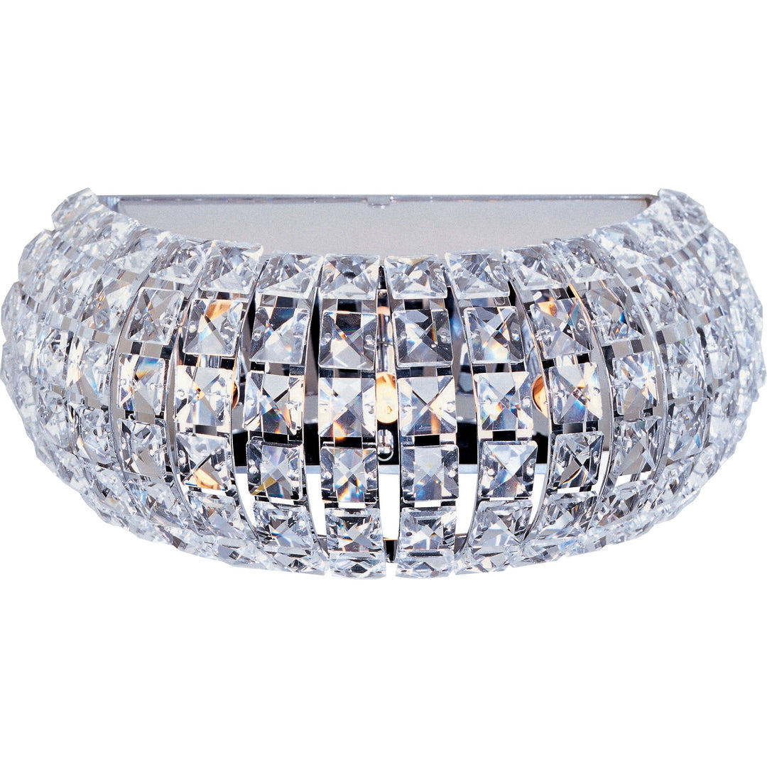 Bijou 3-Light Wall Sconce by ET2 Lighting in Polished Chrome, front view