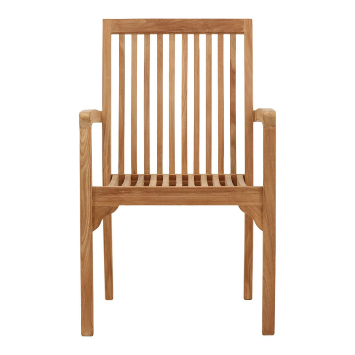 Ashren Teak Outdoor Armchair, front view