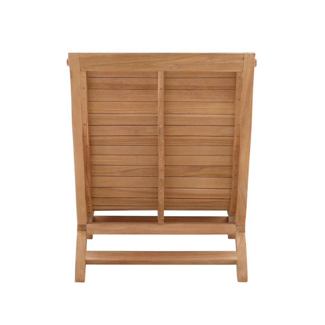 Tomren Teak Outdoor Lounge Chair, back view