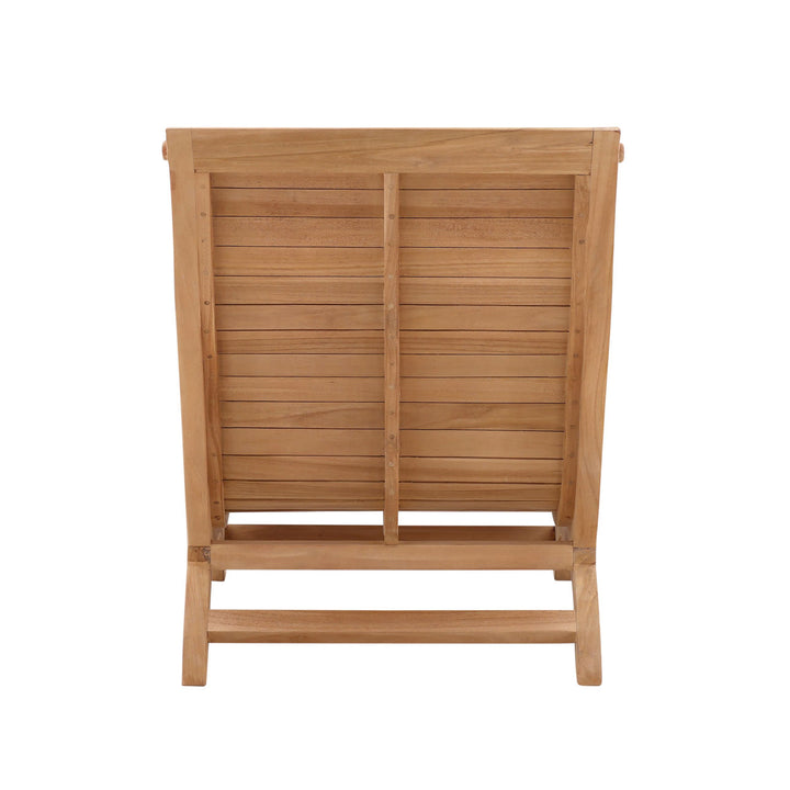 Tomren Teak Outdoor Lounge Chair, back view
