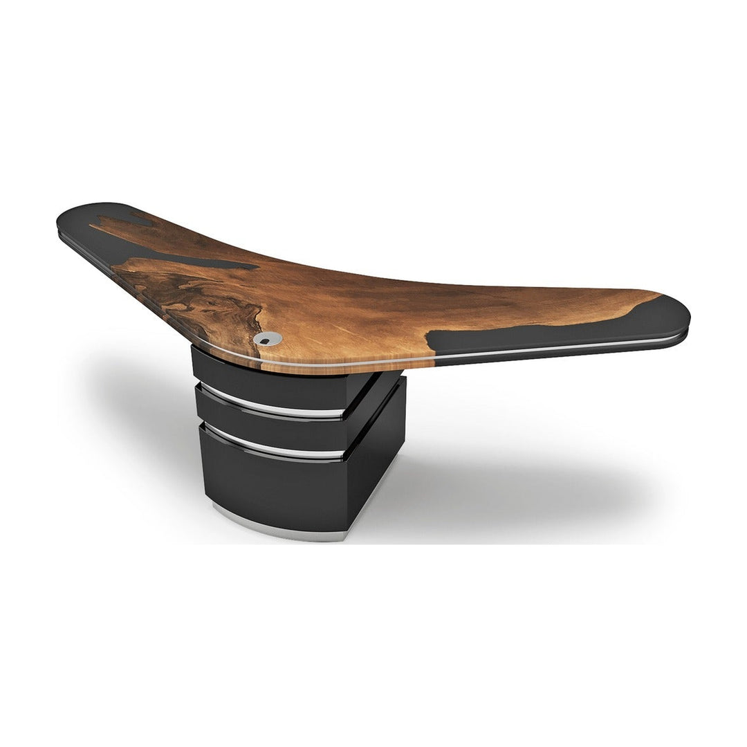 Black Boomerang Walnut Wood Desk Arditi Collection