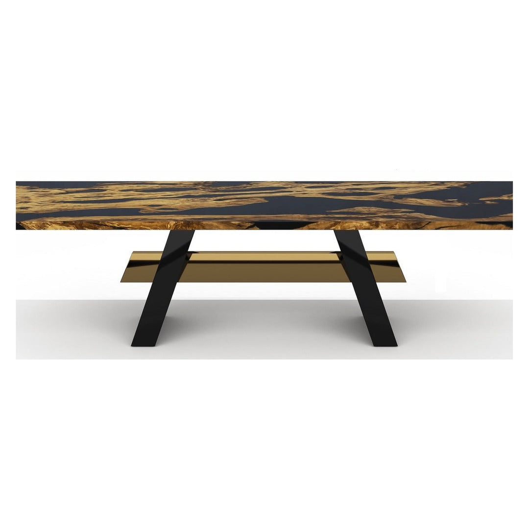 Black Erigone Olive Wood Dining Table Arditi Collection