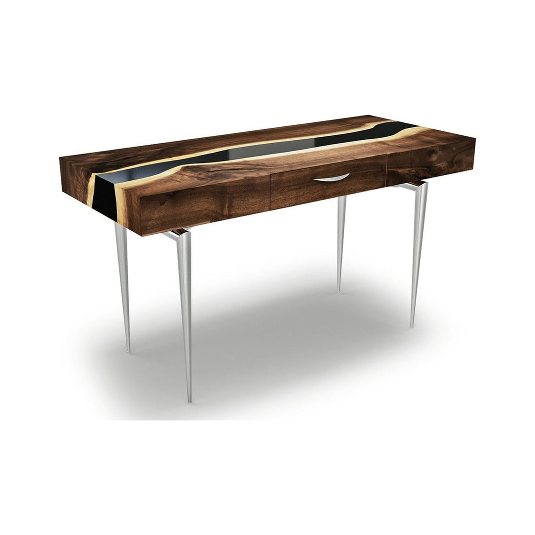 Black Harmonia Walnut Wood River Desk Arditi Collection
