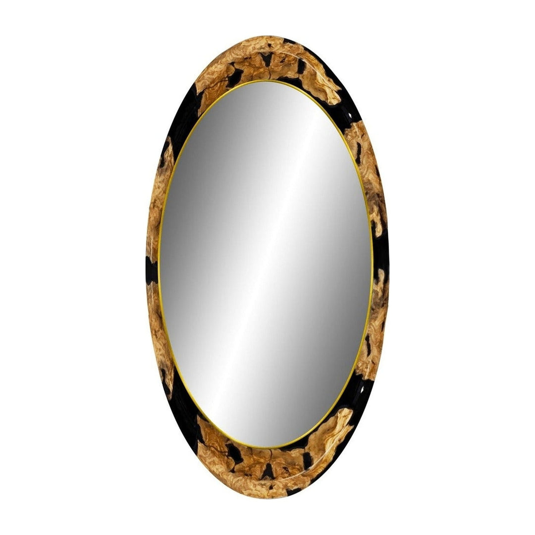 Black Megera Olive Wood Wall Mirror Arditi Collection