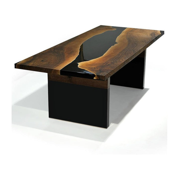 Black Thyria River Walnut Dining Table Arditi Collection