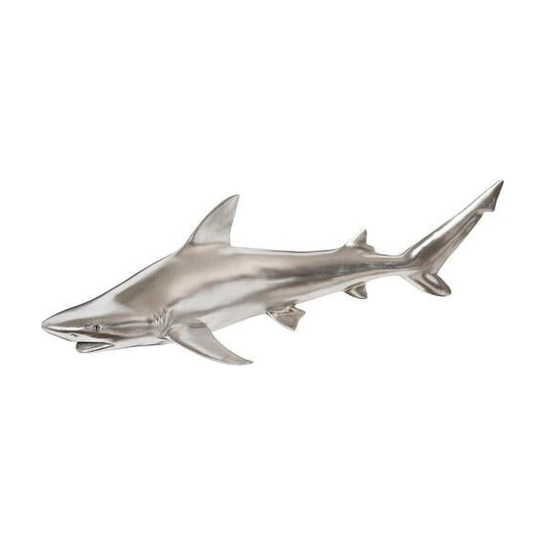 Black Tip Reef Shark Wall Sculpture, Resin, Silver Leaf Phillips Collection