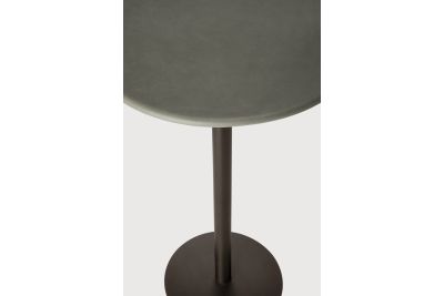 Ethnicraft Blend bar table in Muschio leather