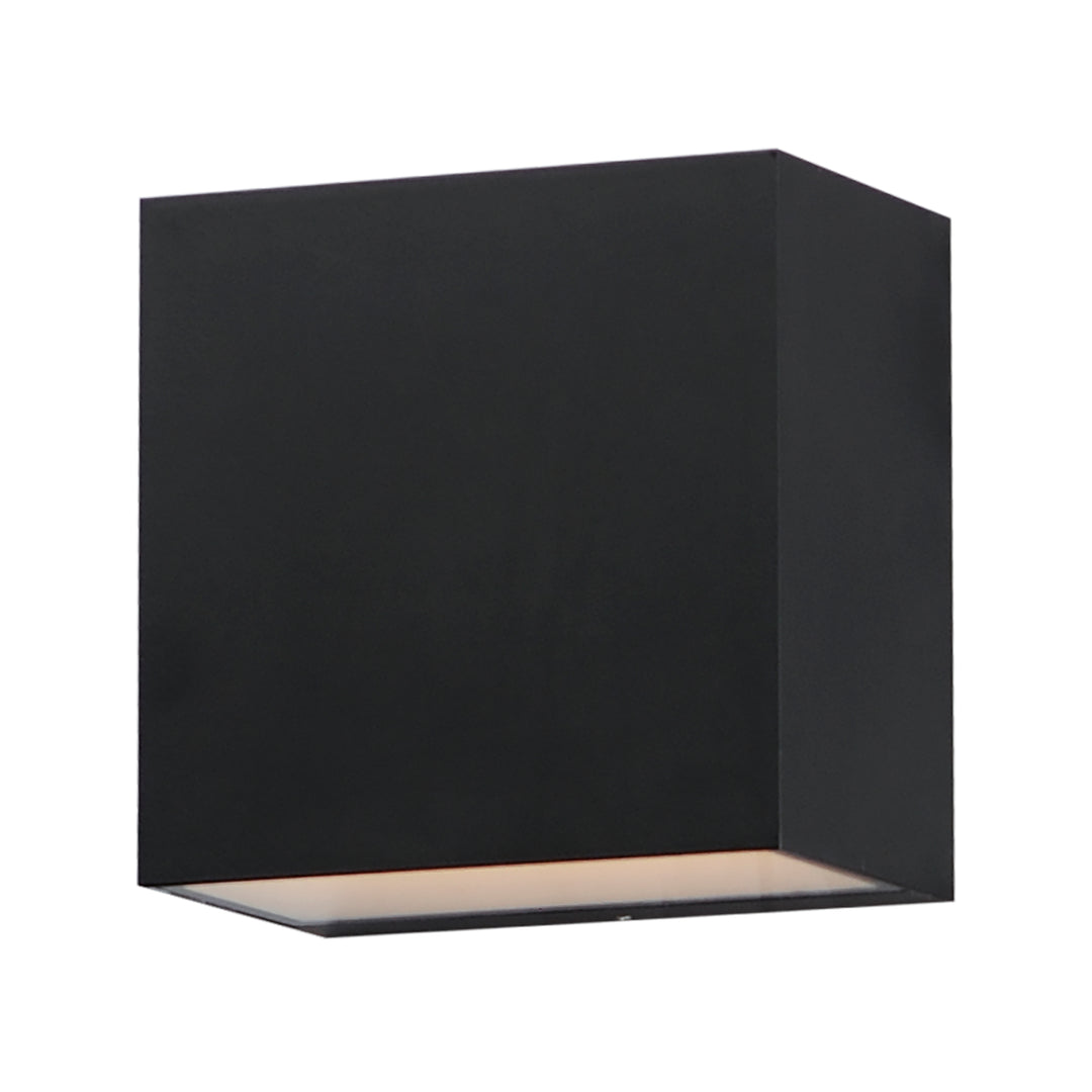 Blok 4.75" LED Outdoor Sconce by ET2 Lighting in Black, front view