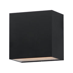 Blok 4.75" LED Outdoor Sconce by ET2 Lighting in Black, front view