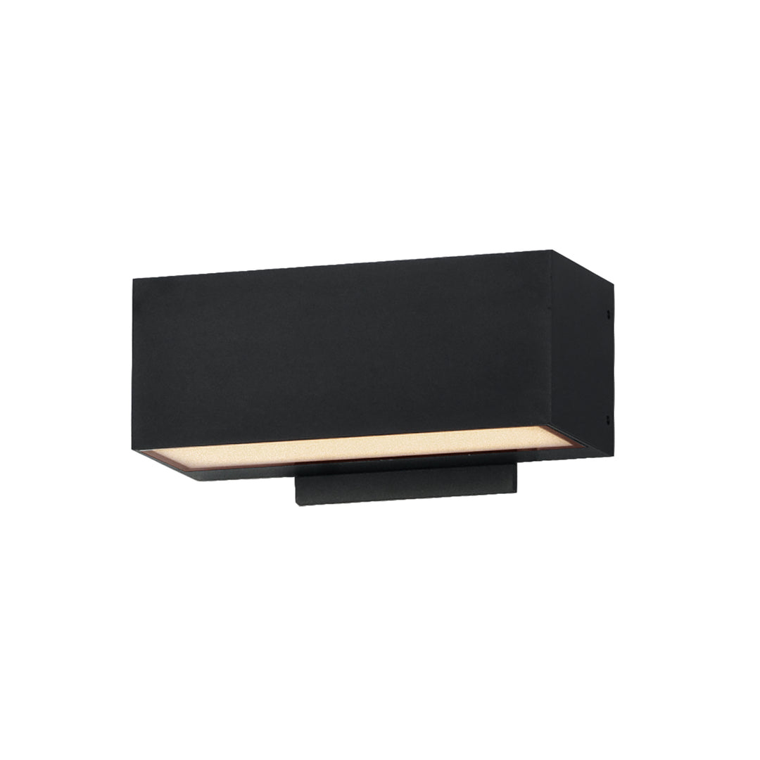 Blok 9" Outdoor Wall Sconce by ET2 Lighting in Black, front view