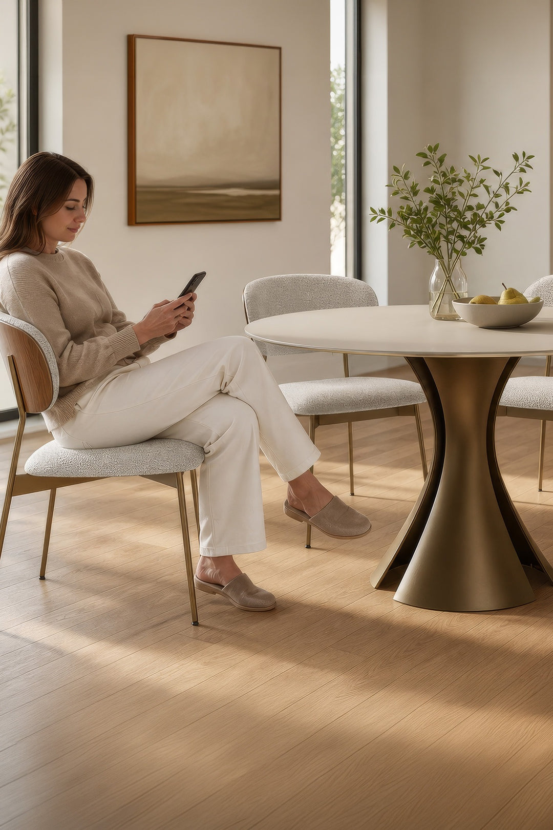 Bloom 7720 48" Round Dining Table lifestyle