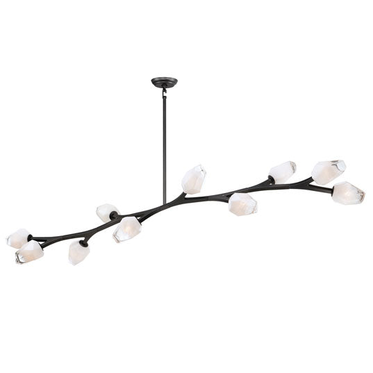 Blossom 10-Light Linear LED Pendant by ET2 Lighting in Black finish