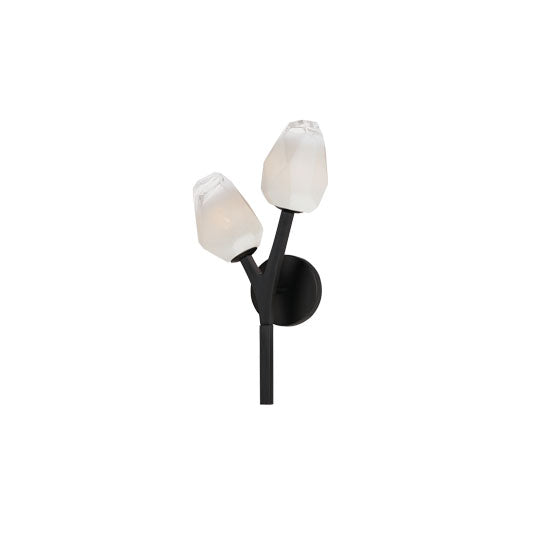 Blossom 2-Light LED Wall Sconce by ET2 Lighting in Black, front view