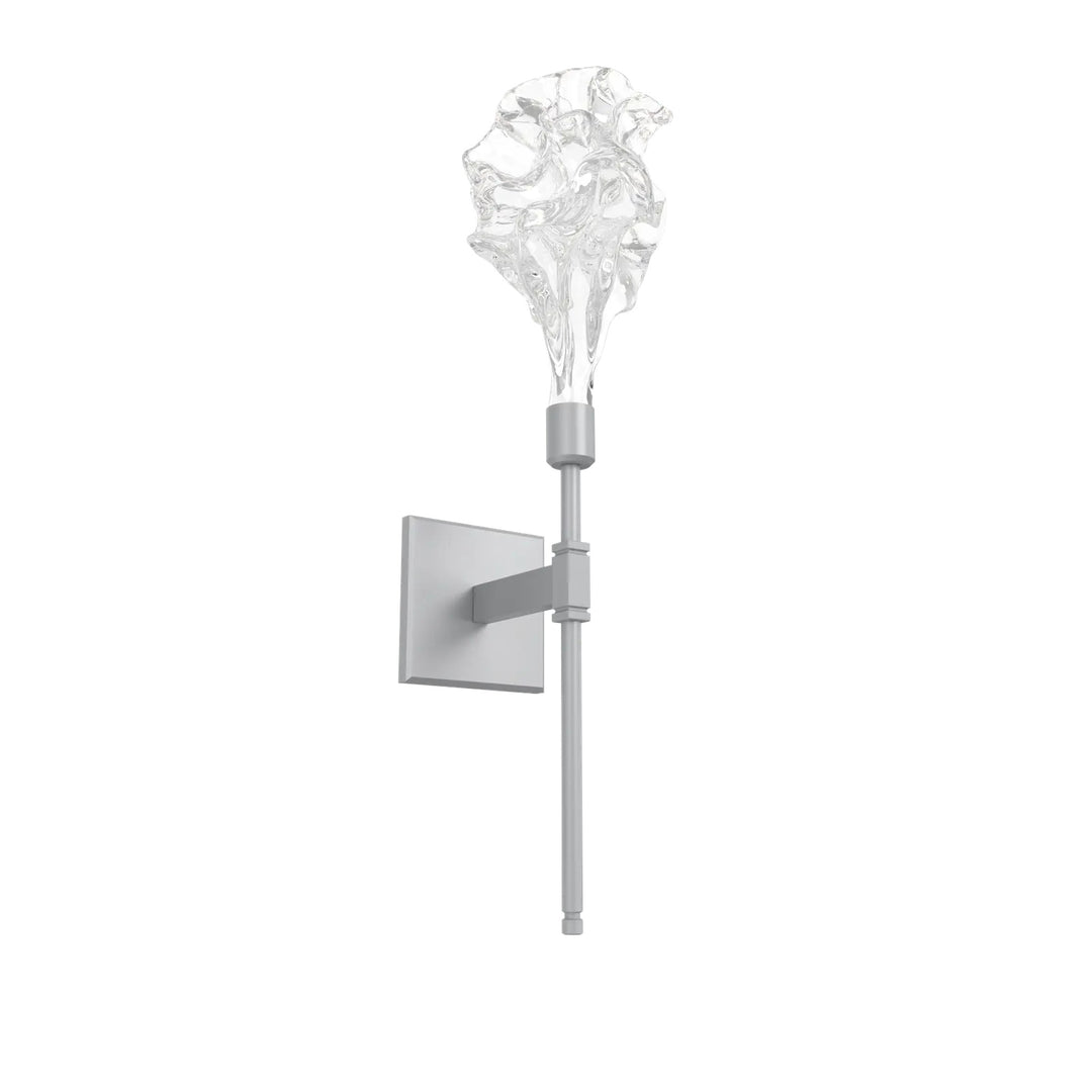 Blossom Belvedere Sconce by Hammerton Studio in Classic Silver with Clear Blossom glass