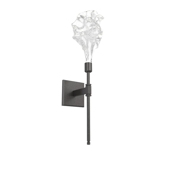 Blossom Belvedere Sconce by Hammerton Studio in Graphite with Clear Blossom glass