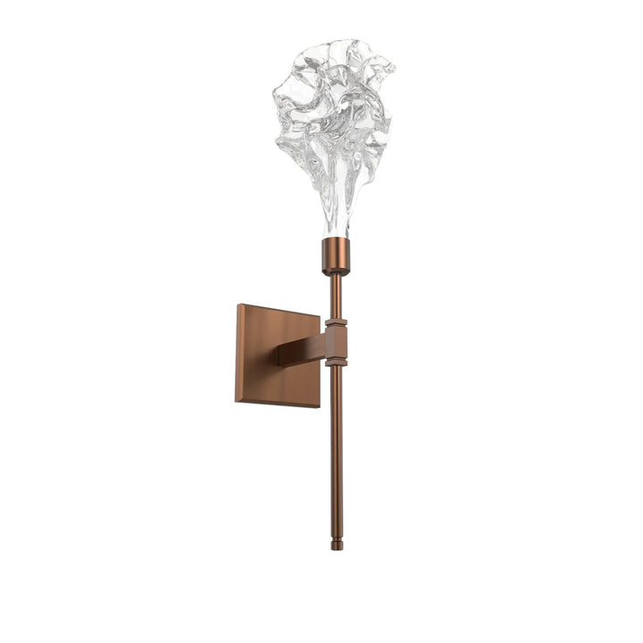 Blossom Belvedere Sconce by Hammerton Studio in Oil-Rubbed Bronze with Clear Blossom glass