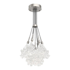 Blossom Cluster Bloom by Hammerton Studio in Beige Silver with Clear Blossom glass (9 Lights)