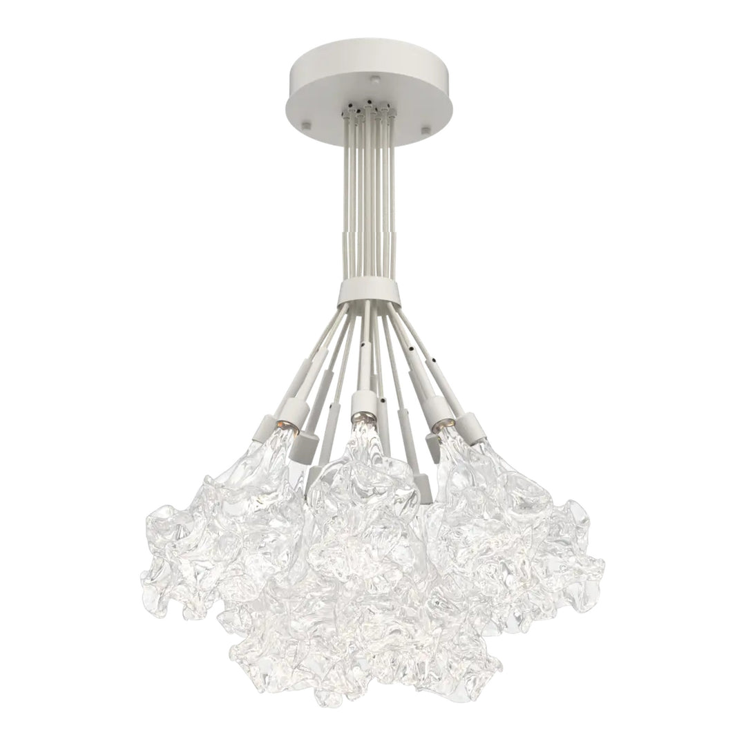 Blossom Cluster Bloom by Hammerton Studio in Salt White with Clear Blossom glass (12 Lights)