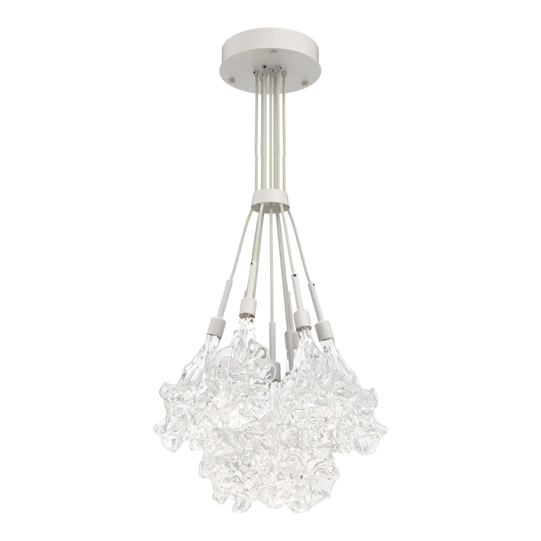 Blossom Cluster Bloom by Hammerton Studio in Salt White with Clear Blossom glass (9 Lights)