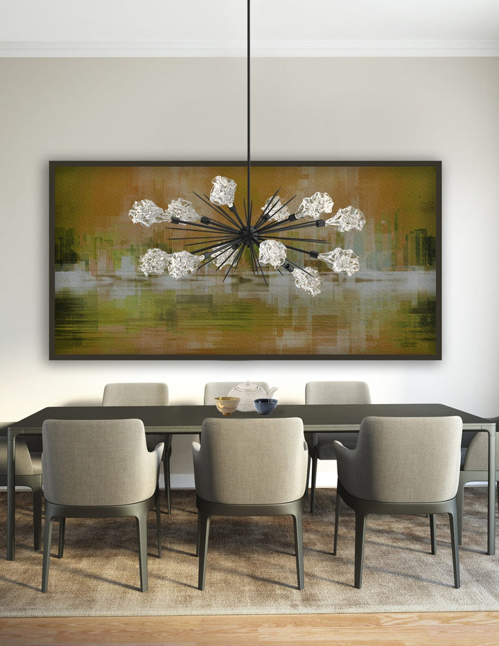 Blossom Oval Starburst Chandelier by Hammerton Studio in a styled interior