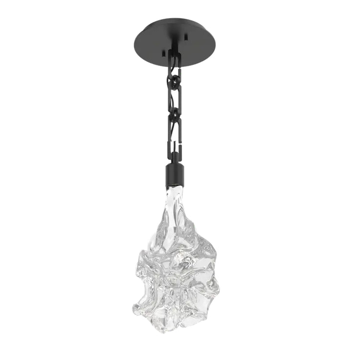 Blossom Pendant by Hammerton Studio in Matte Black on Rectangular Chain