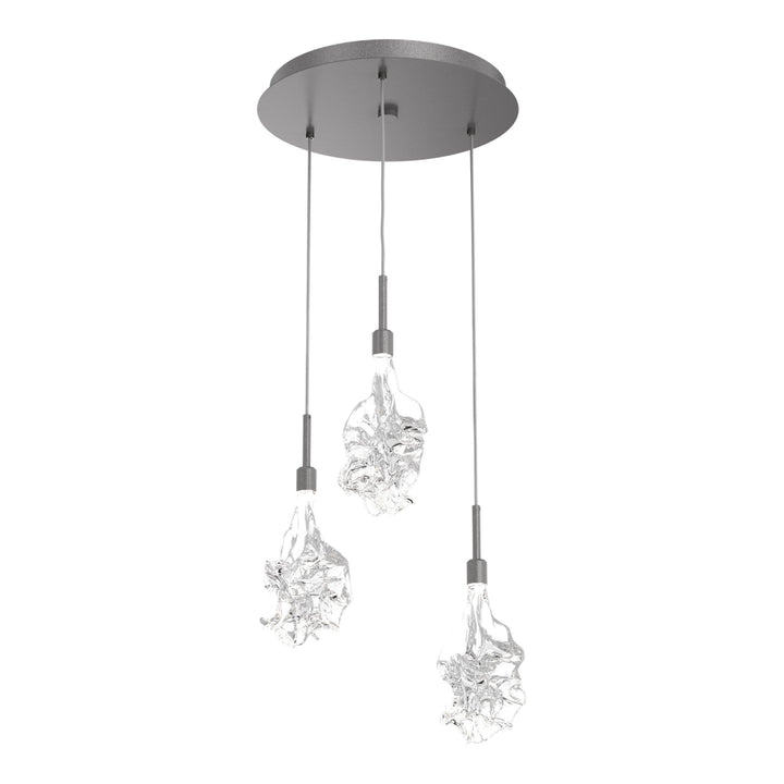 Blossom Round Pendant Chandelier by Hammerton Studio in Graphite