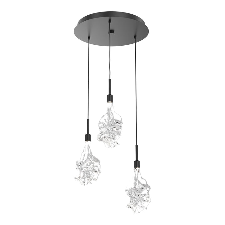 Blossom Round Pendant Chandelier by Hammerton Studio in Matte Black
