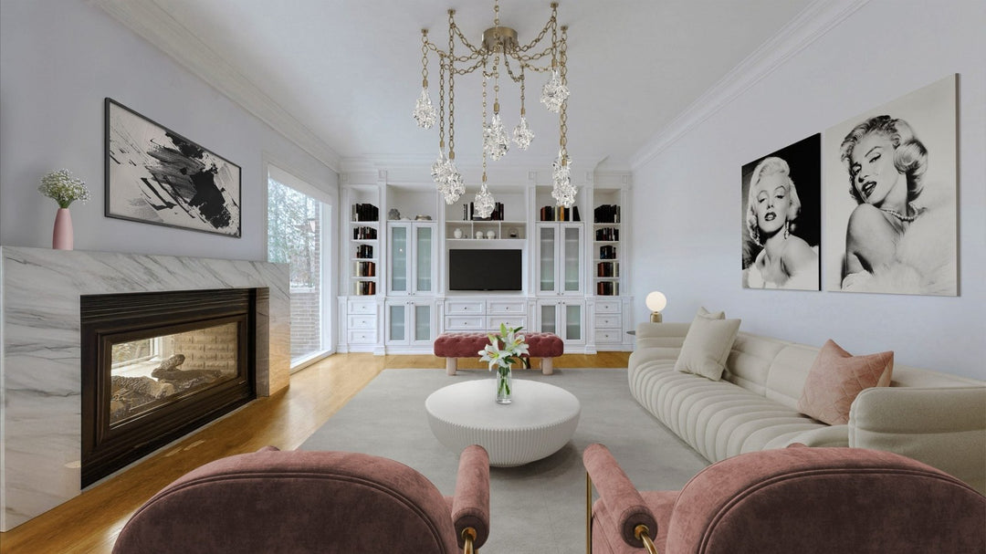 Blossom Swag Chandelier by Hammerton Studio in a styled interior