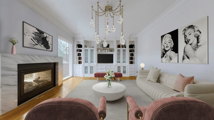 Blossom Swag Chandelier by Hammerton Studio in a styled interior