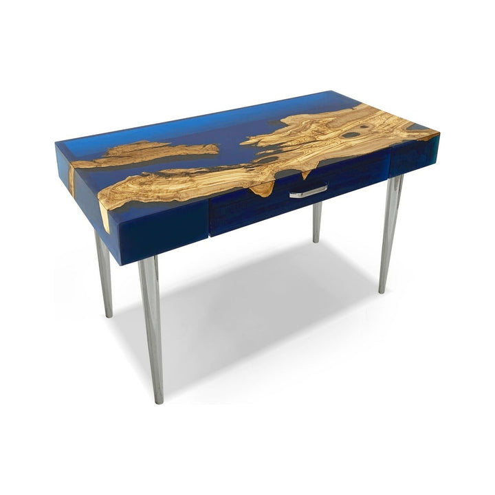 Blue Harmonia Olive Wood Desk Arditi Collection