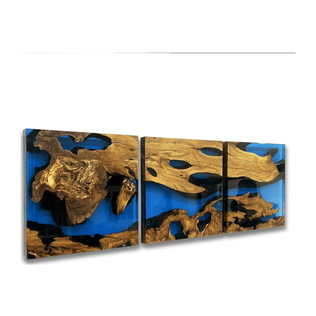Blue Phaetusa Olive Wood Wall Art Arditi Collection